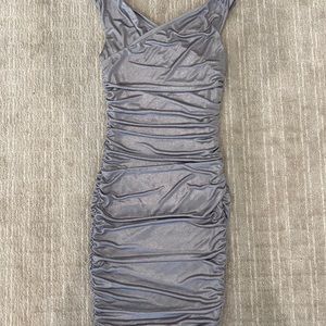 Silver Ruched Express dress